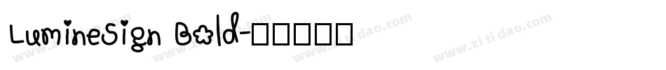 LumineSign Bold字体转换